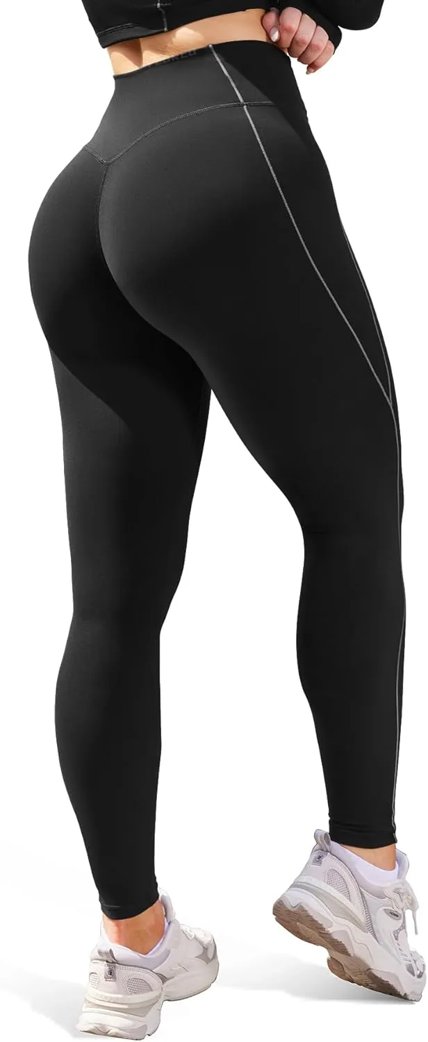 YEOREO Hoida Women's High Waisted Butt Lifting Active Leggings with Contour - Soft, Breathable Yoga Pants