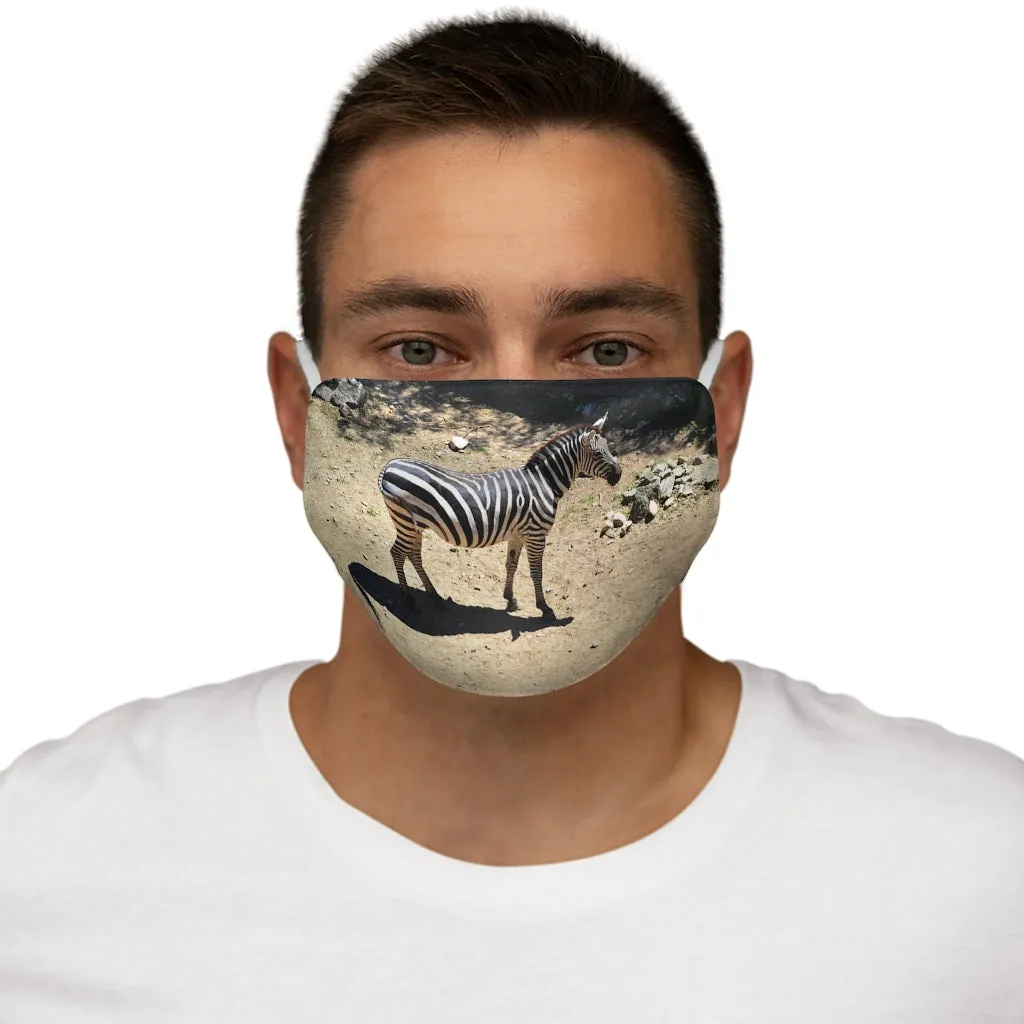 Zebra Snug-Fit Polyester Face Mask