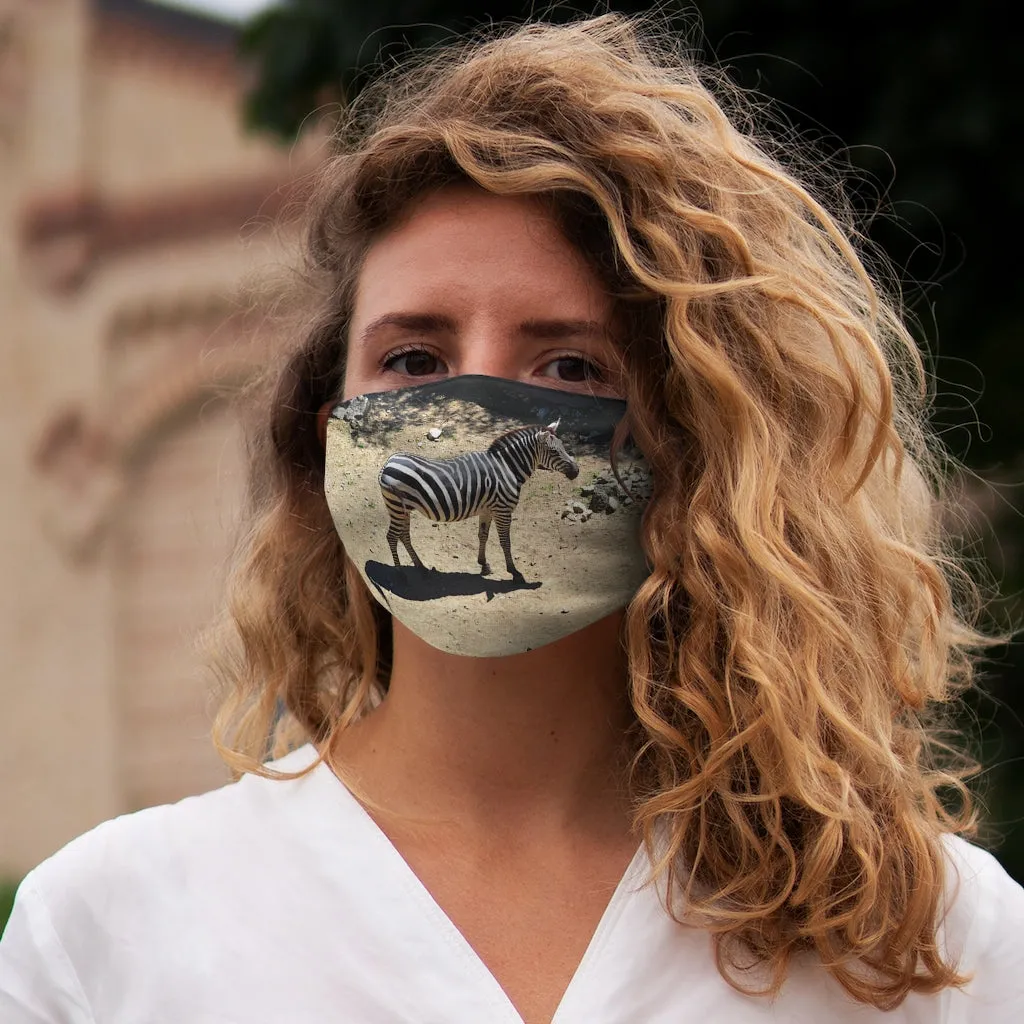 Zebra Snug-Fit Polyester Face Mask