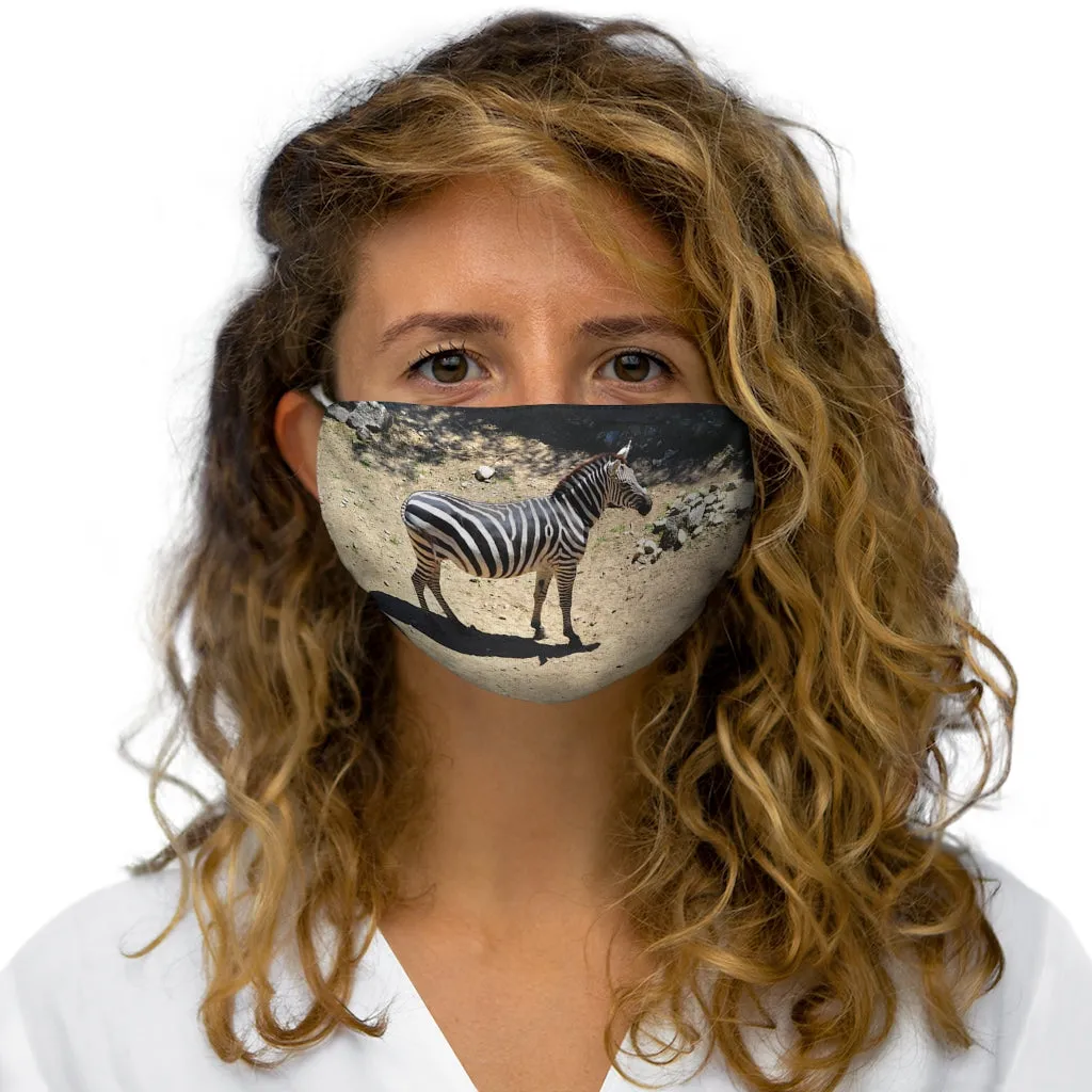 Zebra Snug-Fit Polyester Face Mask