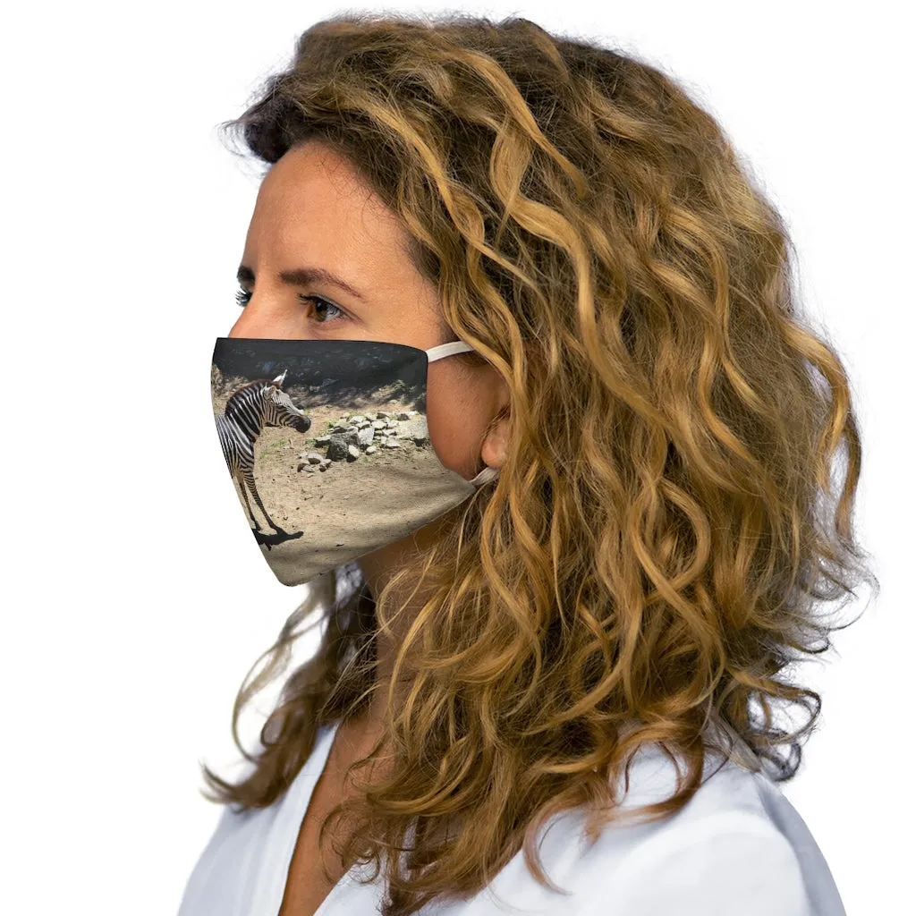 Zebra Snug-Fit Polyester Face Mask