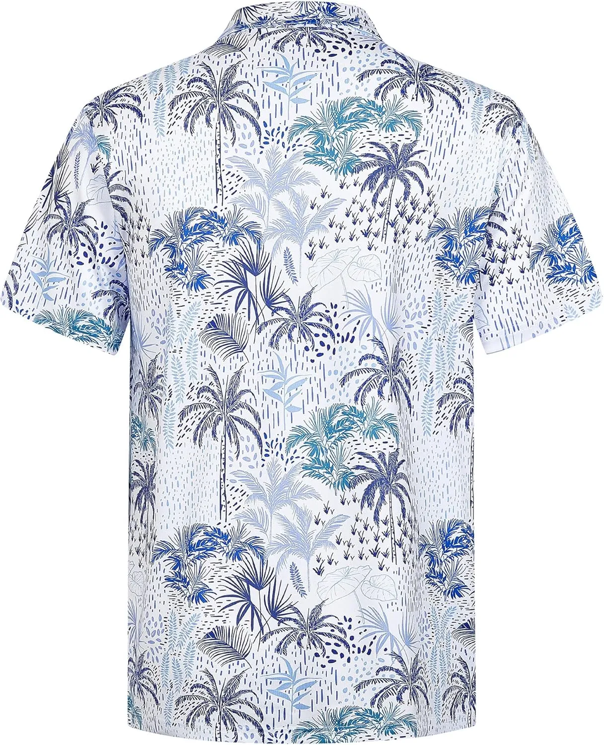 zeetoo Mens Golf Polo Shirt Hawaiian Polo Shirts for Men Moisture Wicking Dry Fit Soft Breathable Short Sleeve 4-Way Stretch