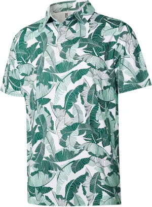 zeetoo Mens Golf Polo Shirt Hawaiian Polo Shirts for Men Moisture Wicking Dry Fit Soft Breathable Short Sleeve 4-Way Stretch