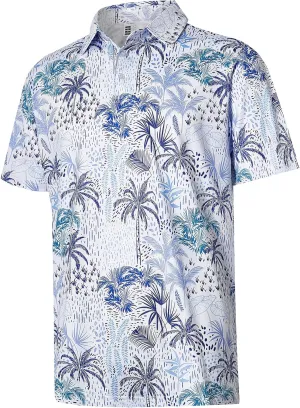 zeetoo Mens Golf Polo Shirt Hawaiian Polo Shirts for Men Moisture Wicking Dry Fit Soft Breathable Short Sleeve 4-Way Stretch