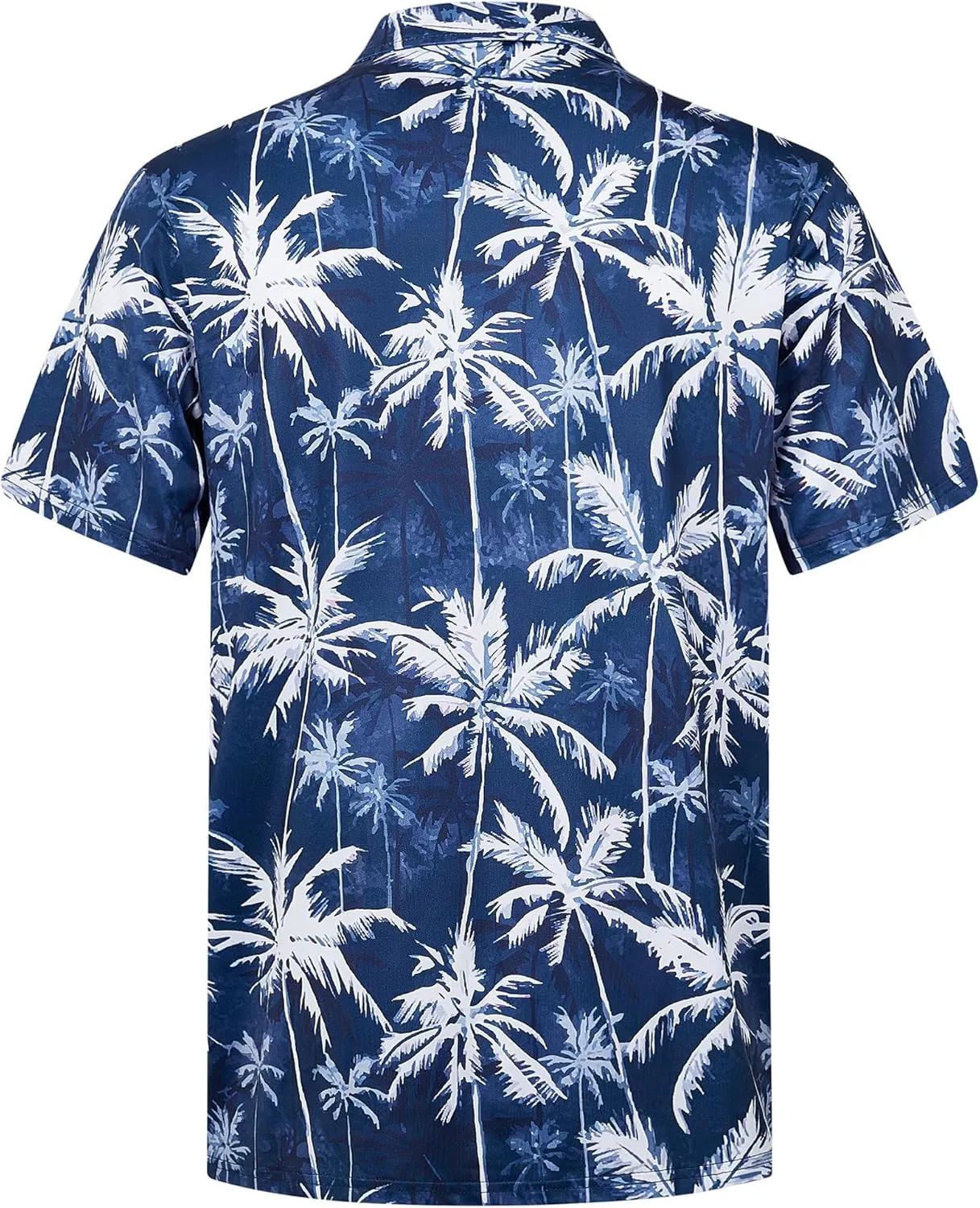 zeetoo Mens Golf Polo Shirt Hawaiian Polo Shirts for Men Moisture Wicking Dry Fit Soft Breathable Short Sleeve 4-Way Stretch
