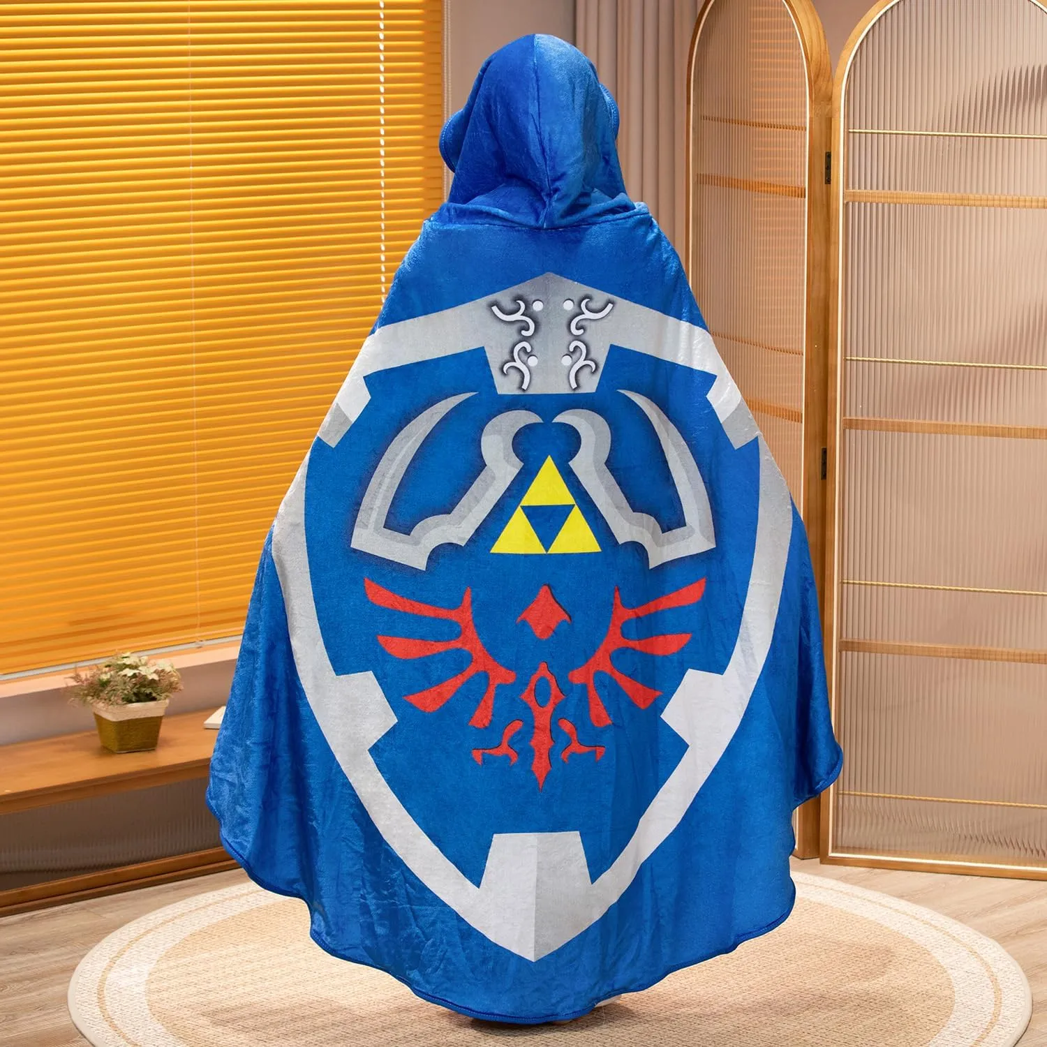Zelda Tears of The Kingdom Velvet Adult Male Female Cosplay Hooded Long Cape Cloak Costumes Dress Up Big Cape