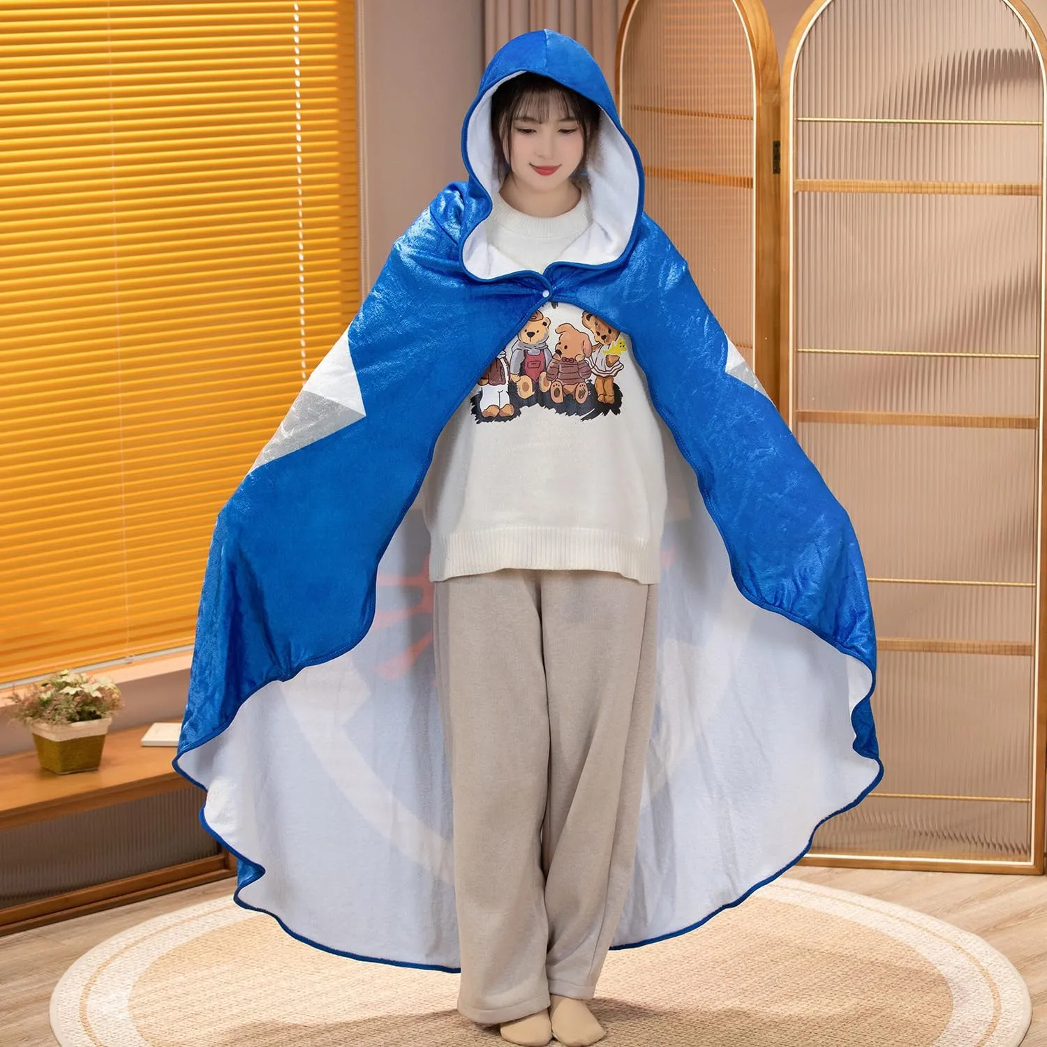 Zelda Tears of The Kingdom Velvet Adult Male Female Cosplay Hooded Long Cape Cloak Costumes Dress Up Big Cape